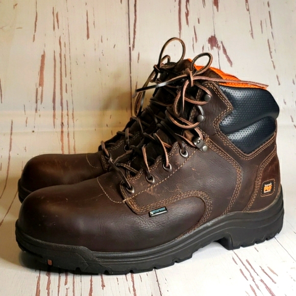 Timberland pro power fit waterproof brown lace up work  boots 12 - Picture 4 of 8